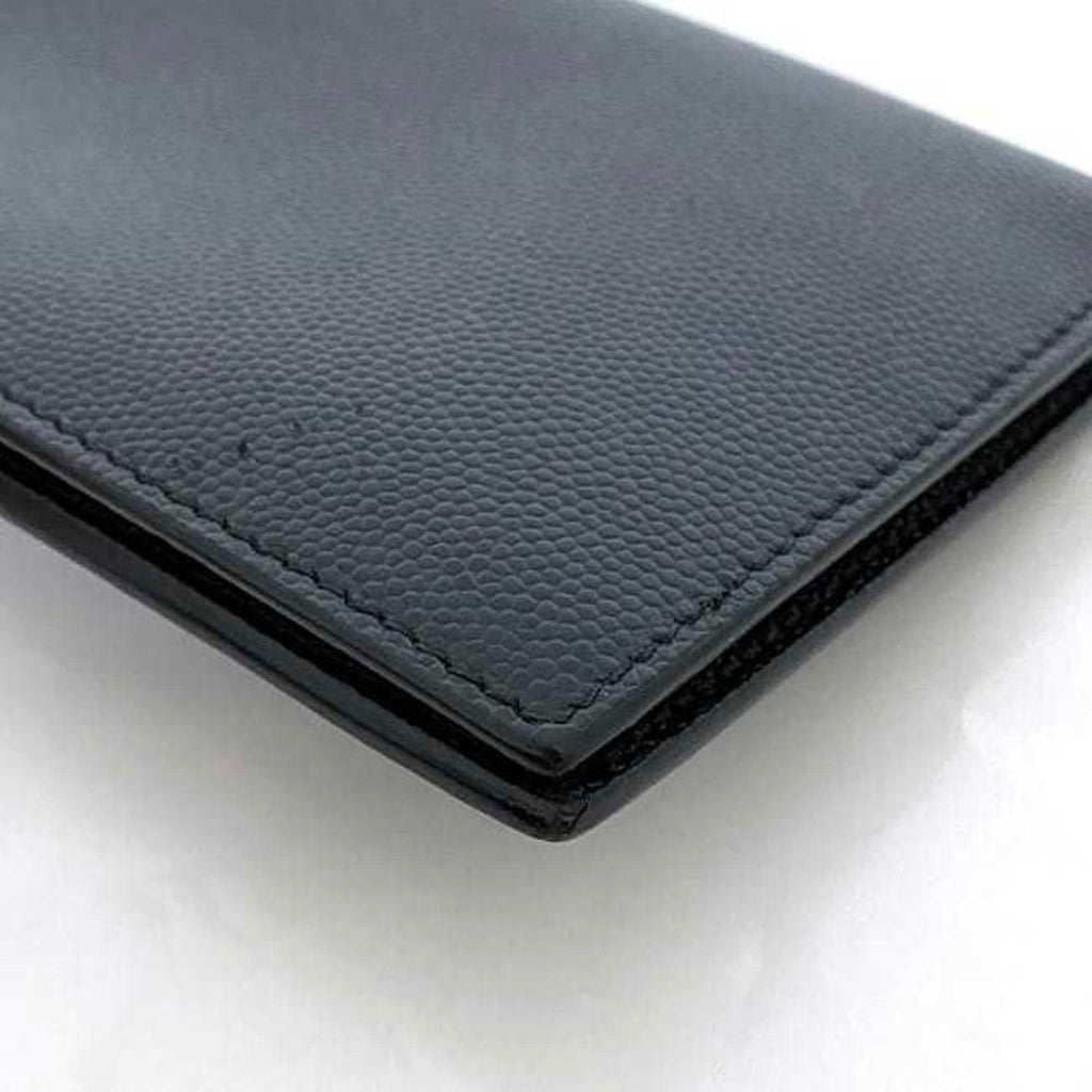 Saint Laurent Bi-fold Long Wallet f-22675 Black TGN556297 0920 Leather SAINT LAURENT PARIS Grain YSL Women's Men's