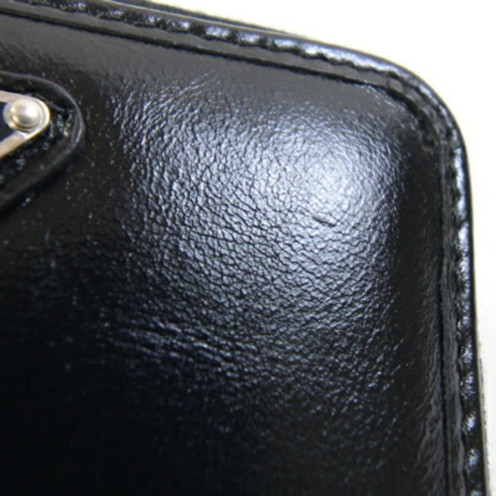 Prada Coin Case 2MM003 Black Leather Purse Mini Wallet Compact for Men and Women