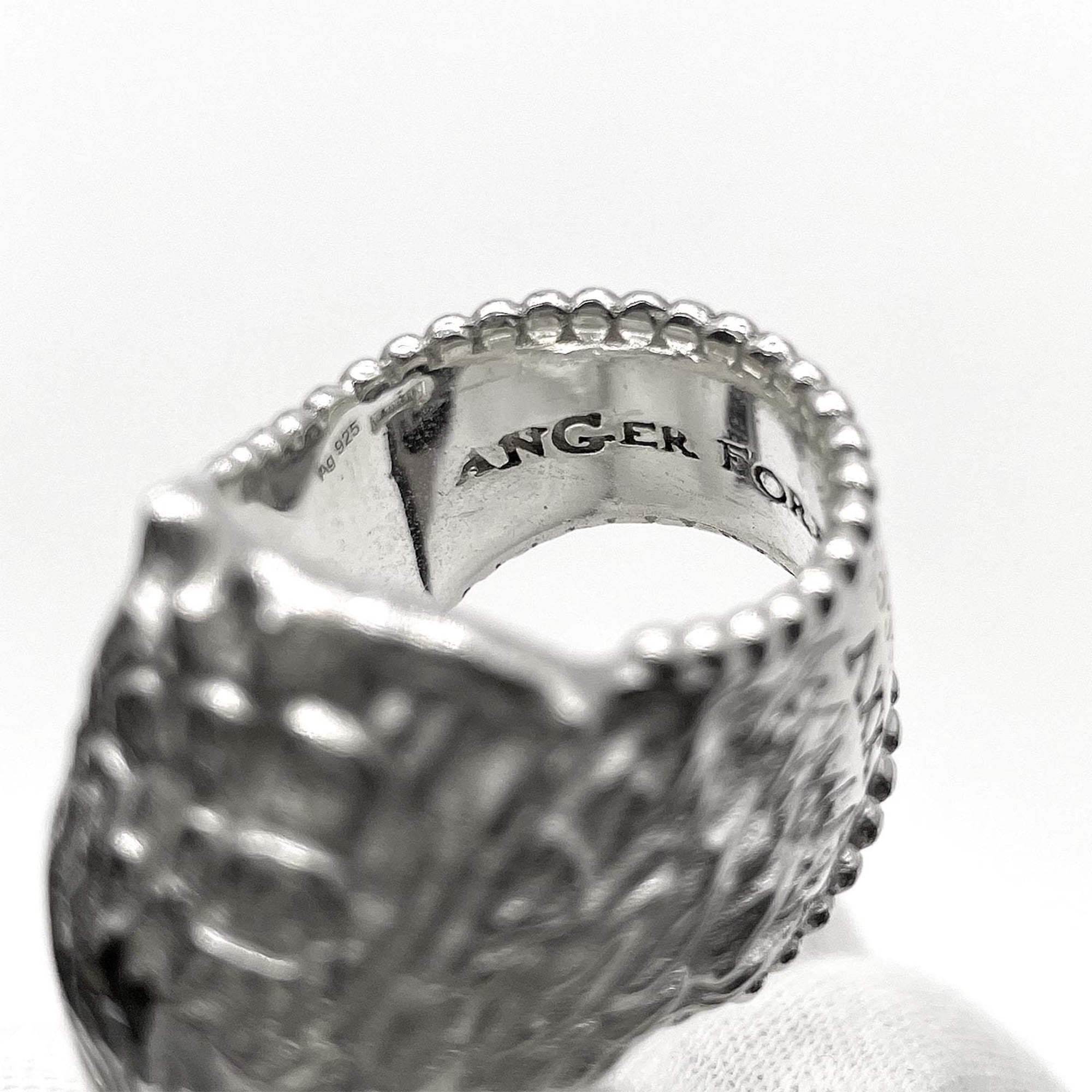 GUCCI Anger Forest Eagle Ring, SV925, 7791, Silver, Men's — Like New
