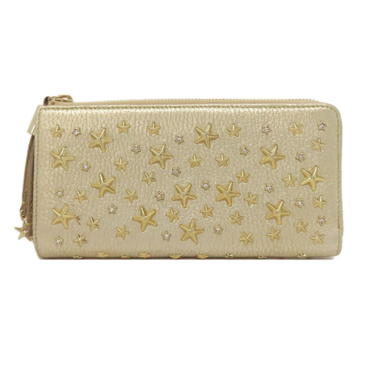 Jimmy Choo Star Motif Long Wallet Leather Women's