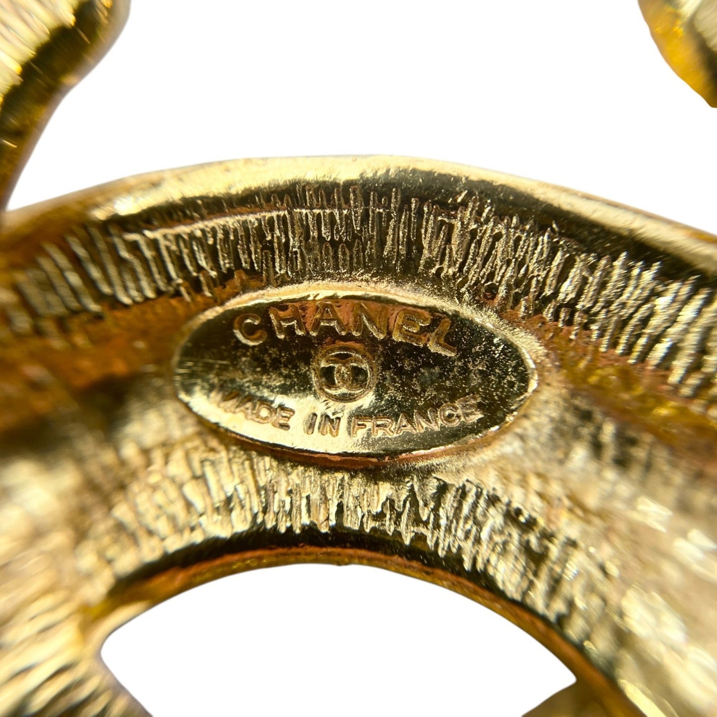 CHANEL Women's Coco Mark Matelasse Gold Brooch