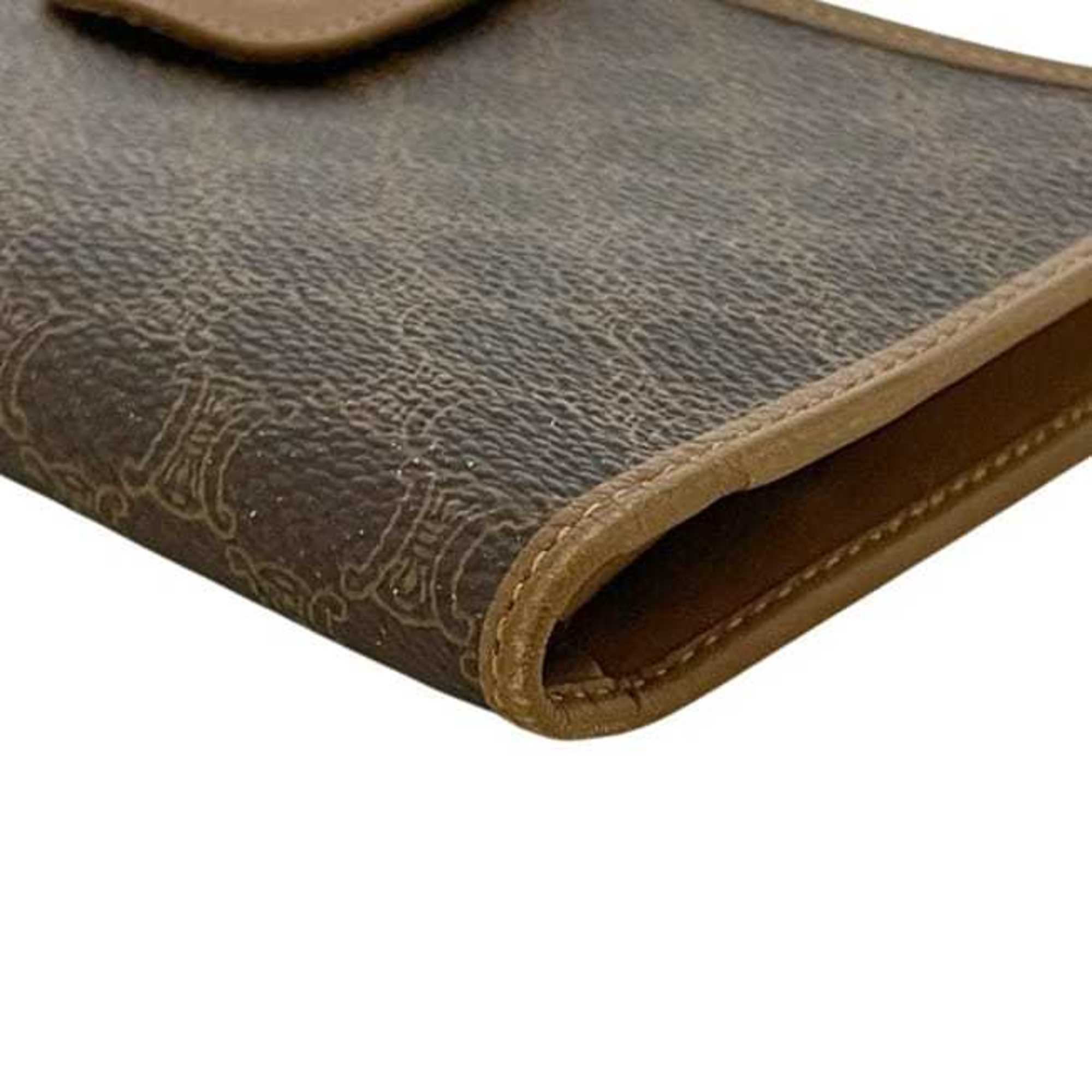 Celine bifold long wallet ec-24646 brown macadam PVC leather M05 CELINE women's and men's