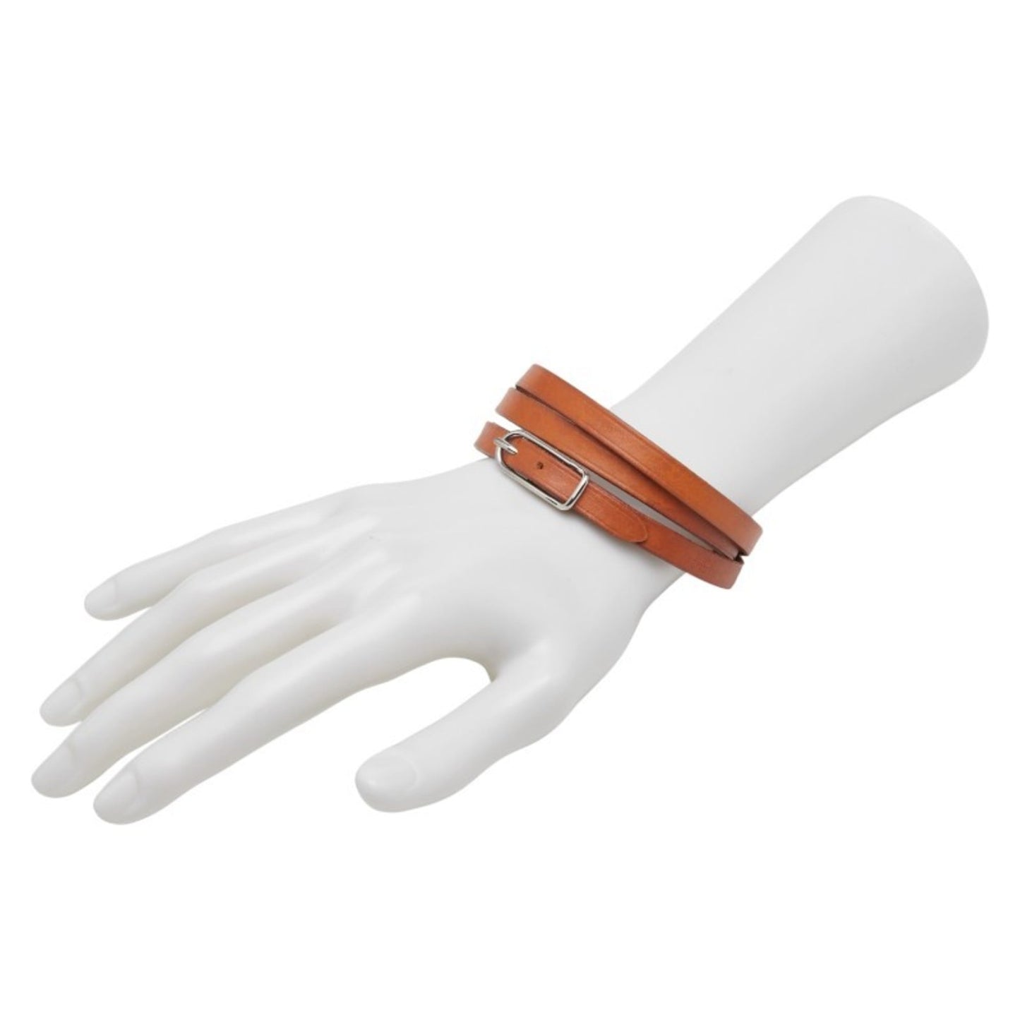 Hermes Api 1 Bracelet, 3-Row Brown Leather, Women's, HERMES