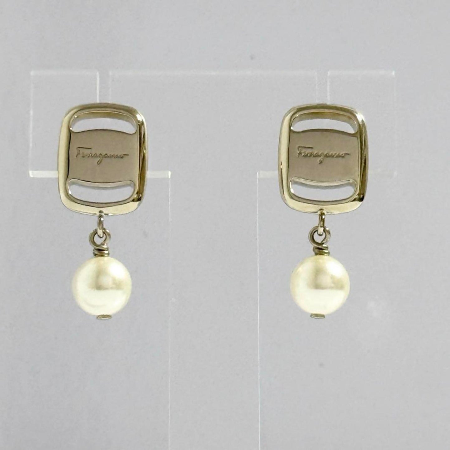 Salvatore Ferragamo Women's Earrings with Faux Pearls