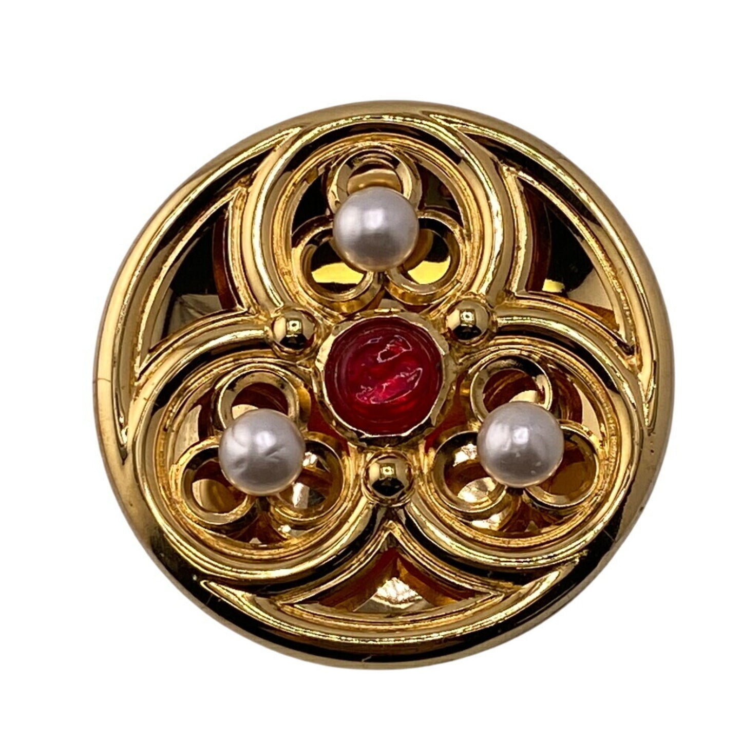 CHANEL Gripoa Brooch Gold Ladies