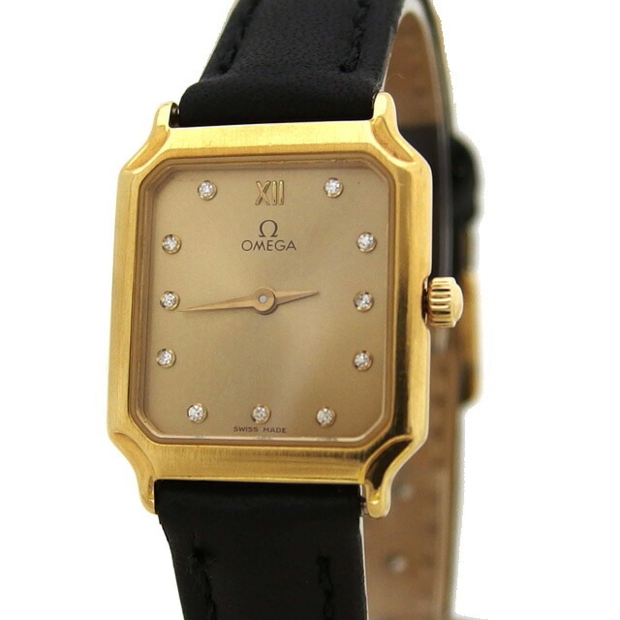 Omega De Ville 11-Diamond Ladies Watch, 18K Yellow Gold — Very Good