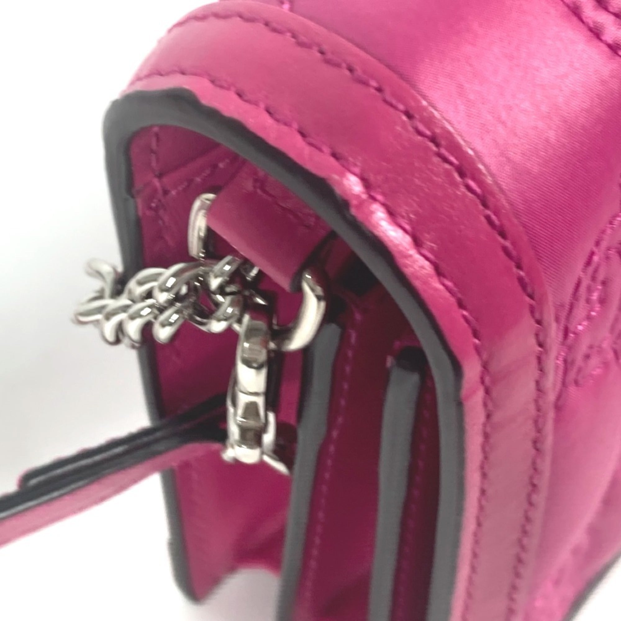GUCCI 723777 GG Matelasse Quilted Pochette Shoulder Bag Leather Nylon Women's Pink G-240825-25 — New - Store Return