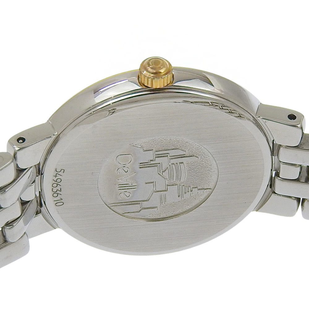 Omega De Ville 7261.83 Stainless Steel Watch, 1993 Model, Quartz, Analog, Black Dial, Ladies' Watch — Good