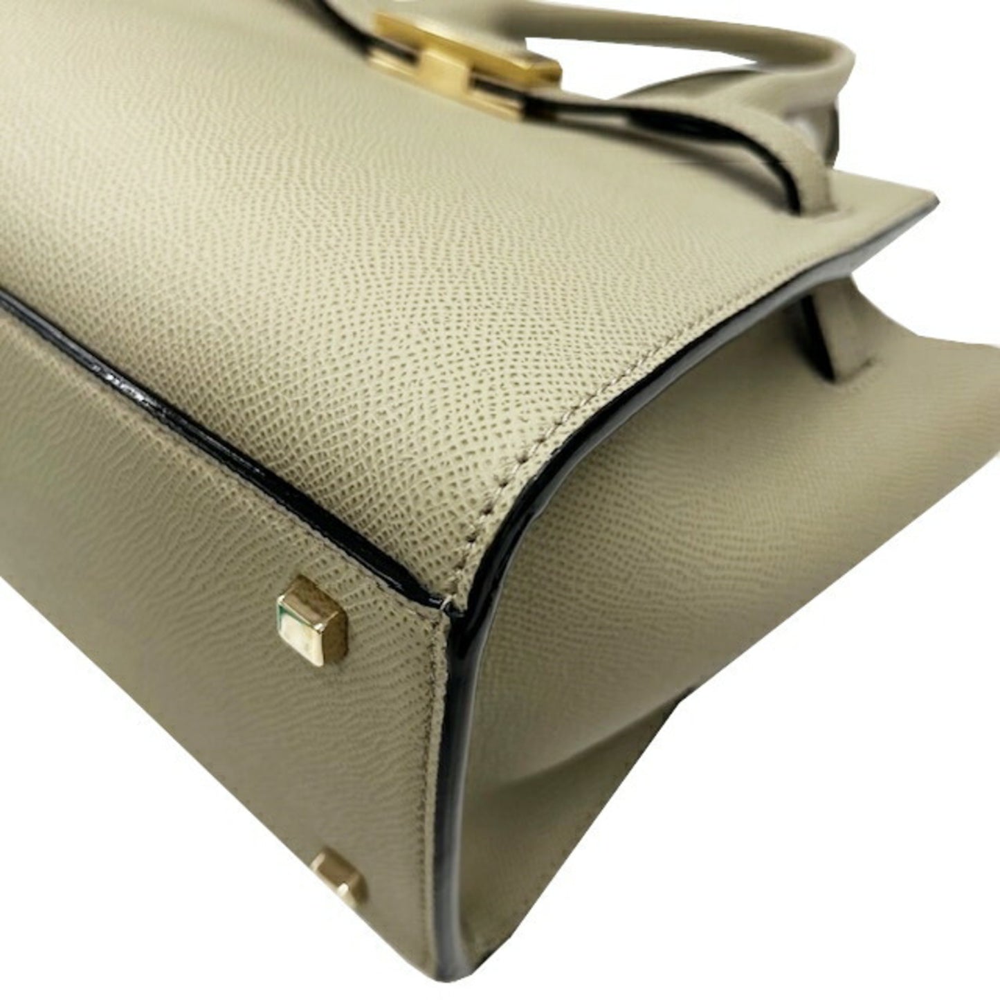 Valextra 2 Handle Milano Bag Mini Soft Calfskin Tundra Green Handbag Shoulder for Women