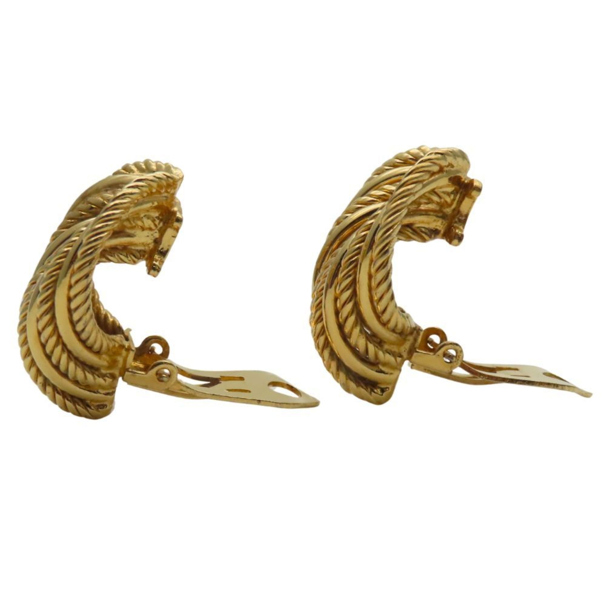 CELINE Earrings Metal Gold Plated Women's