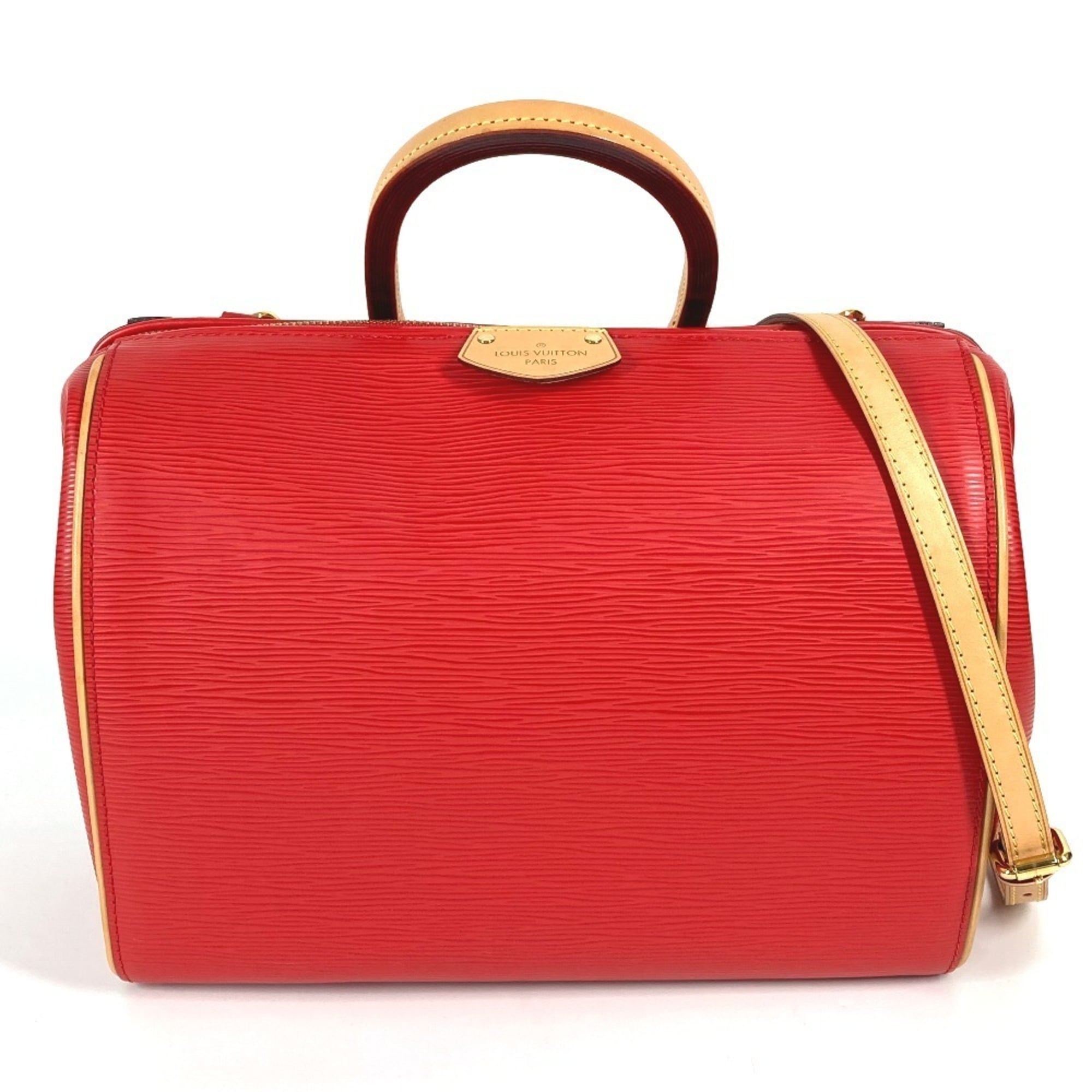 LOUIS VUITTON M93246 Epi Dock PM 2-Way Bag, Shoulder Mini Boston Handbag, Leather, Women's, Red — Like New