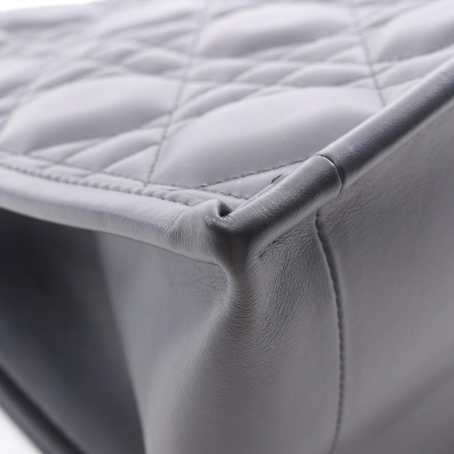 Christian Dior Dior BOOK TOTE Medium Micro Cannage Leather Tote Bag, Women's, Black, M13240WHP_M900