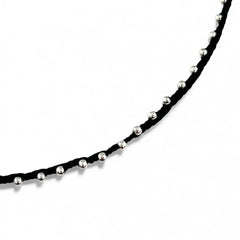 Gucci Horsebit Necklace, 925 Sterling Silver, Black, Approx. 8g, Unisex — Like New