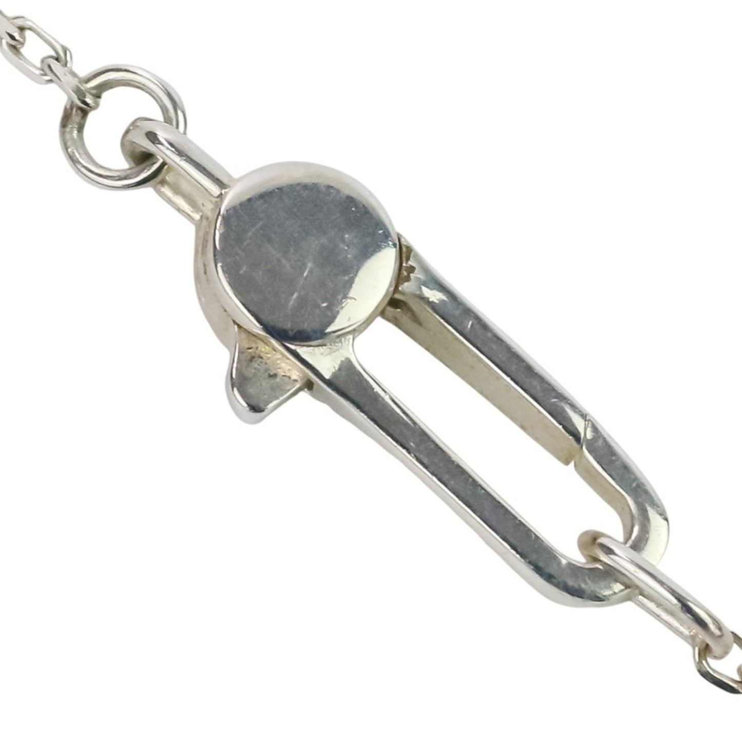 GUCCI Silver 925 Heart Motif Chain Necklace (Ag925) for Women