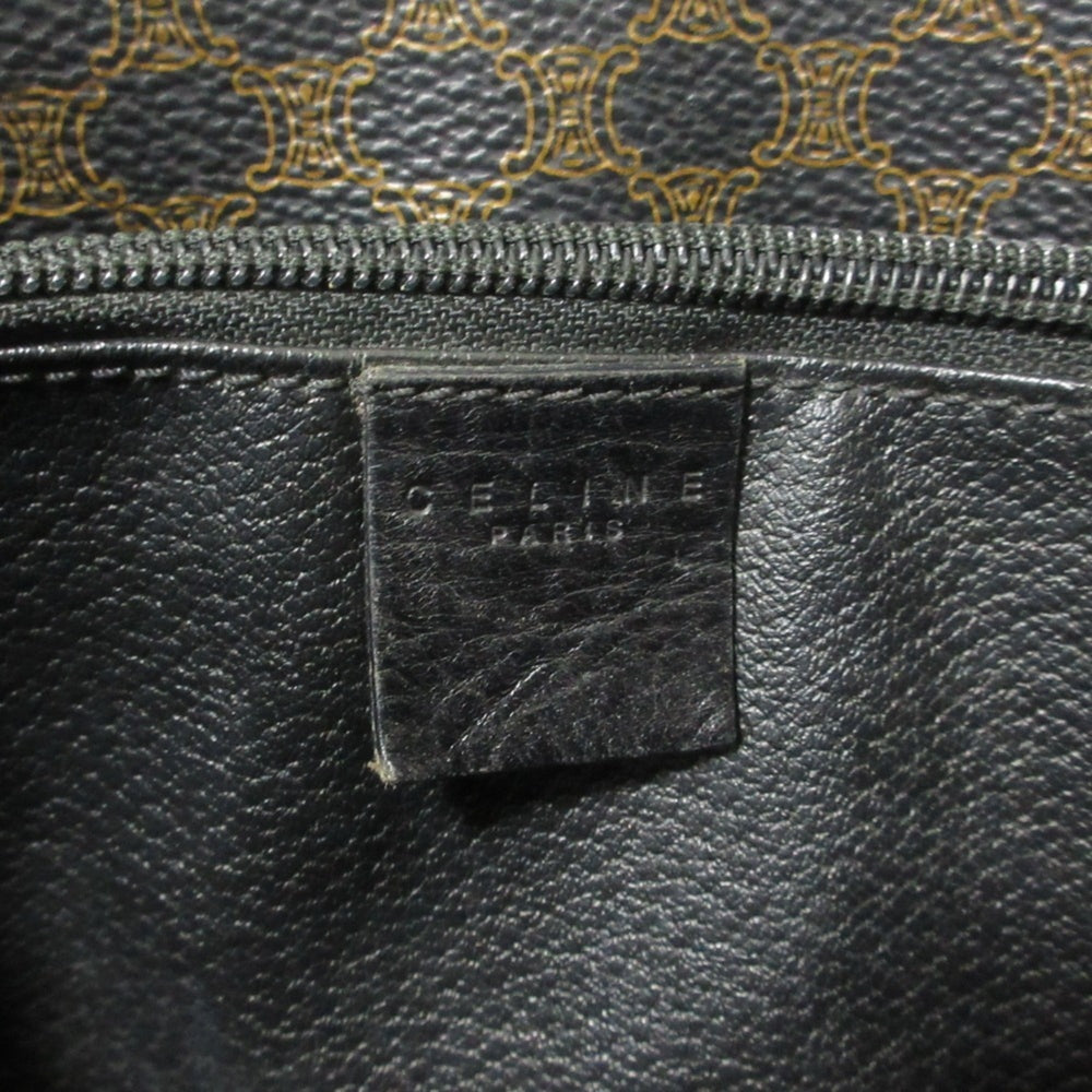 CELINE Black Macadam Bucket Tote Bag Shoulder MC98 1 Brown Women's — Like New
