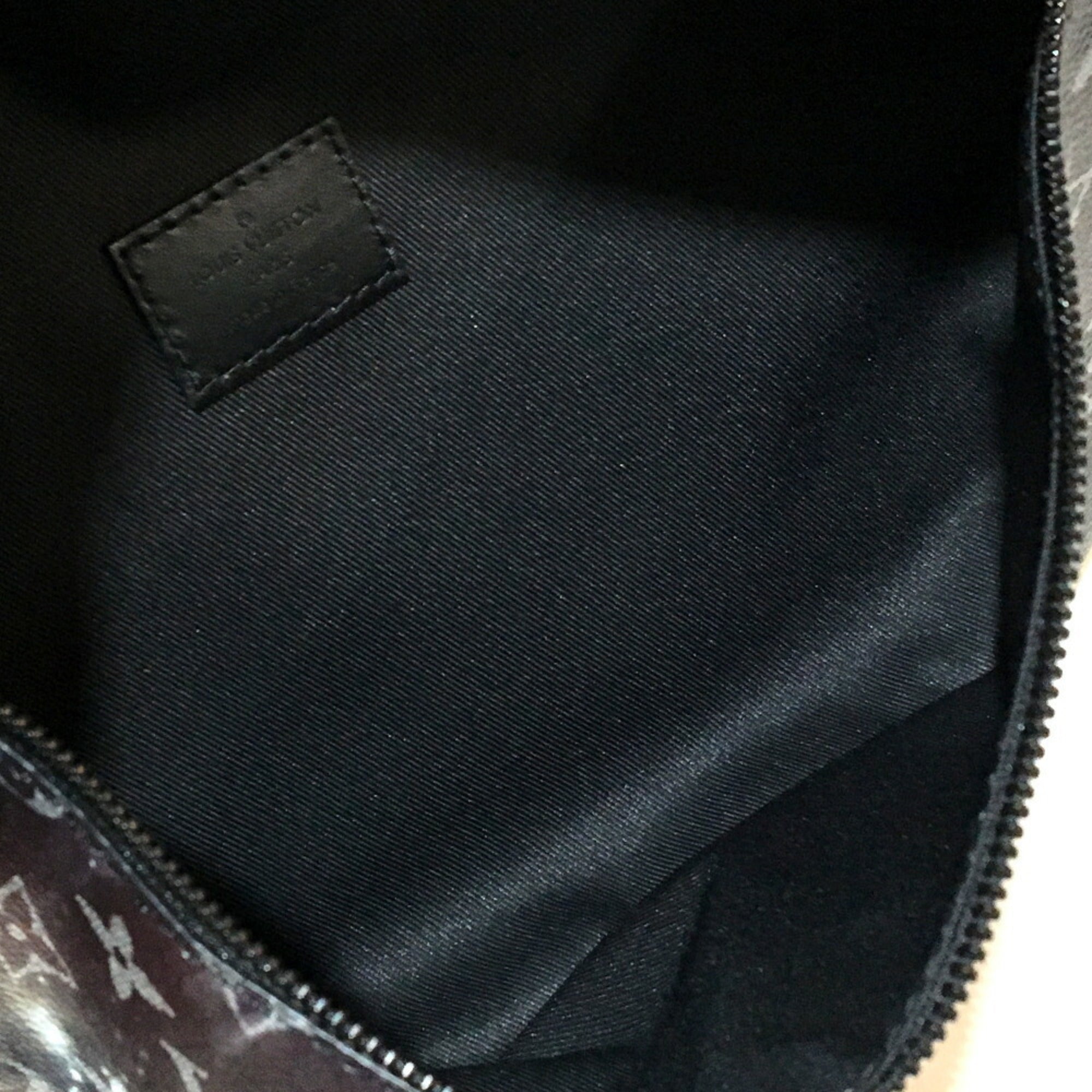 LOUIS VUITTON M44444 Monogram Galaxy Discovery Bum Bag Waist Body Canvas Leather Men's Silver x Black — New - Store Return