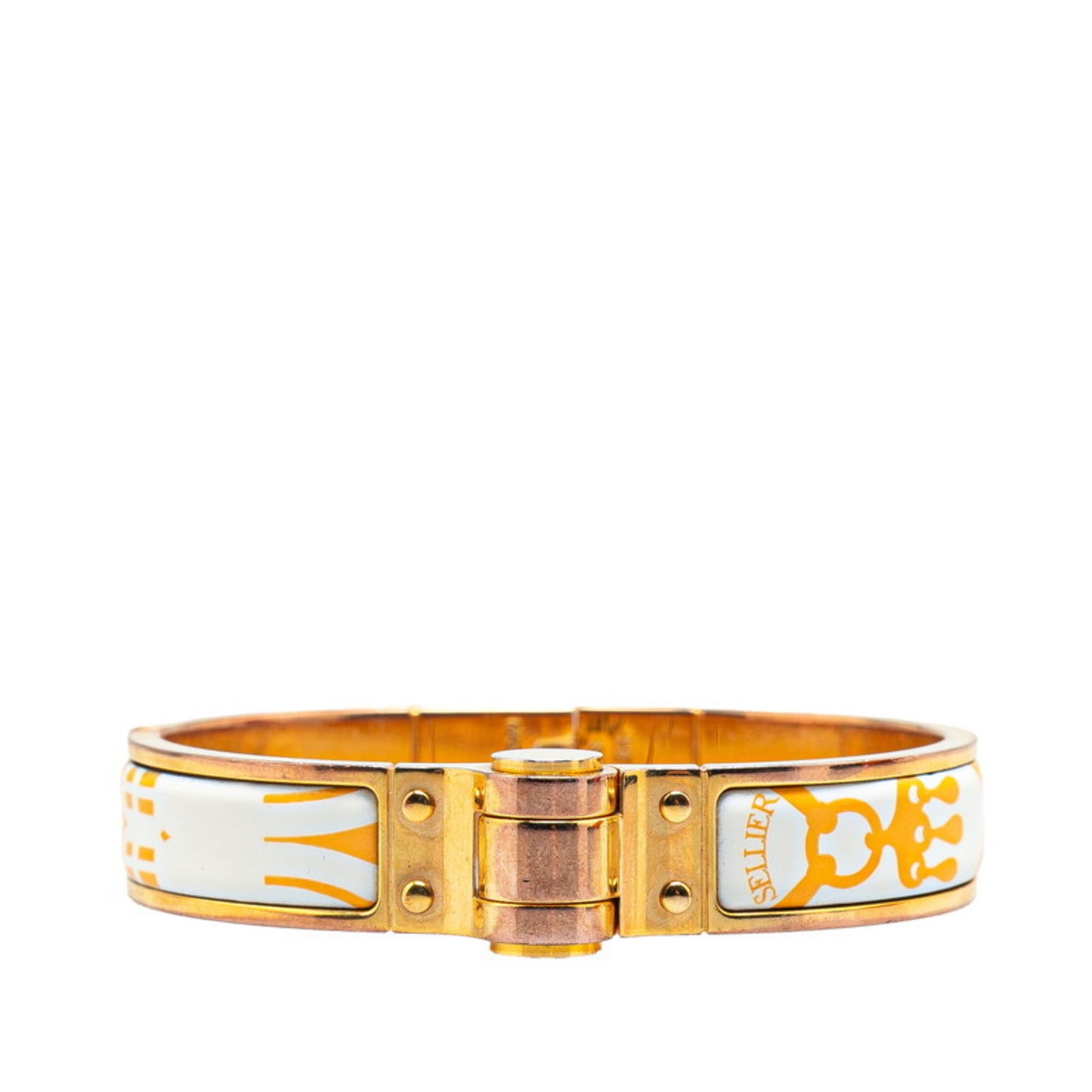 Hermès Charnière Bangle Gold Orange Plated Women's HERMES