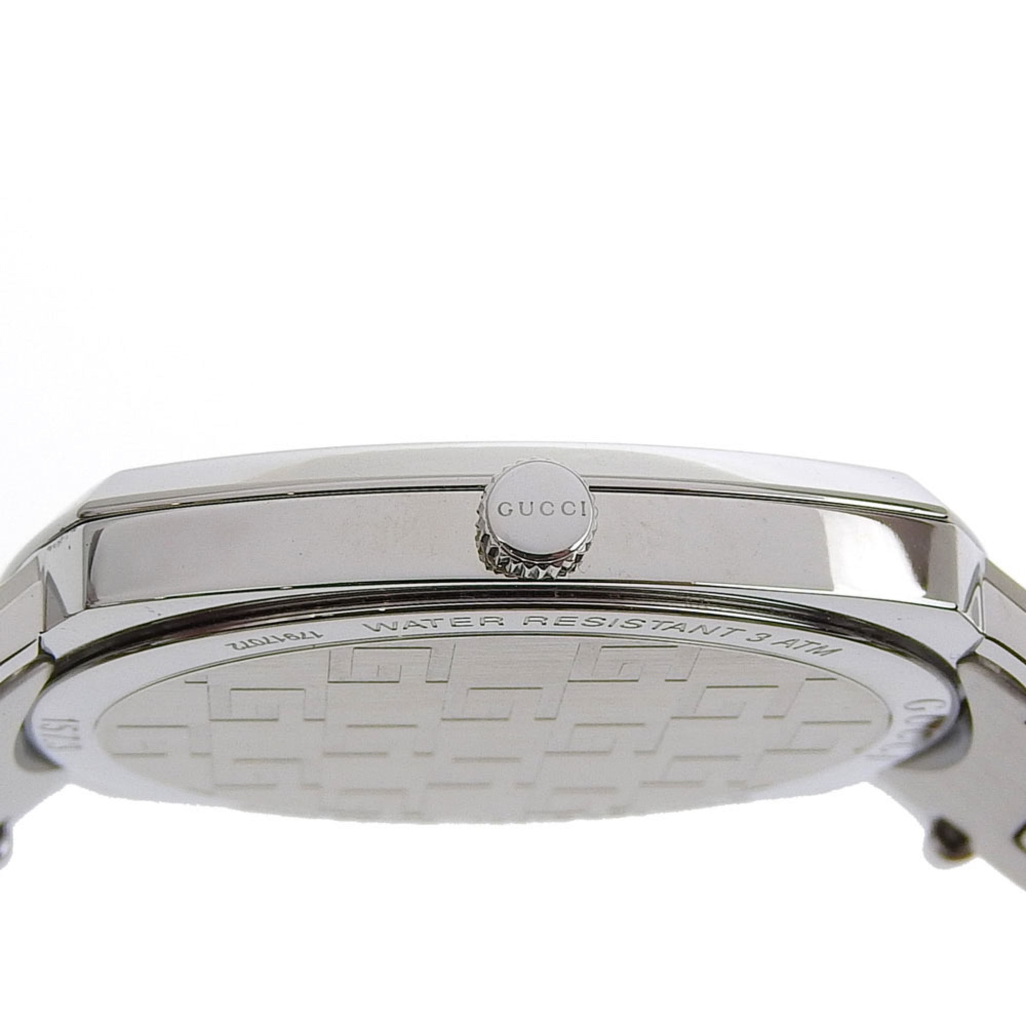 Gucci Grip Watch, 157.3mm, Stainless Steel, Quartz Movement, Analog Display, White Dial, Men's — Like New