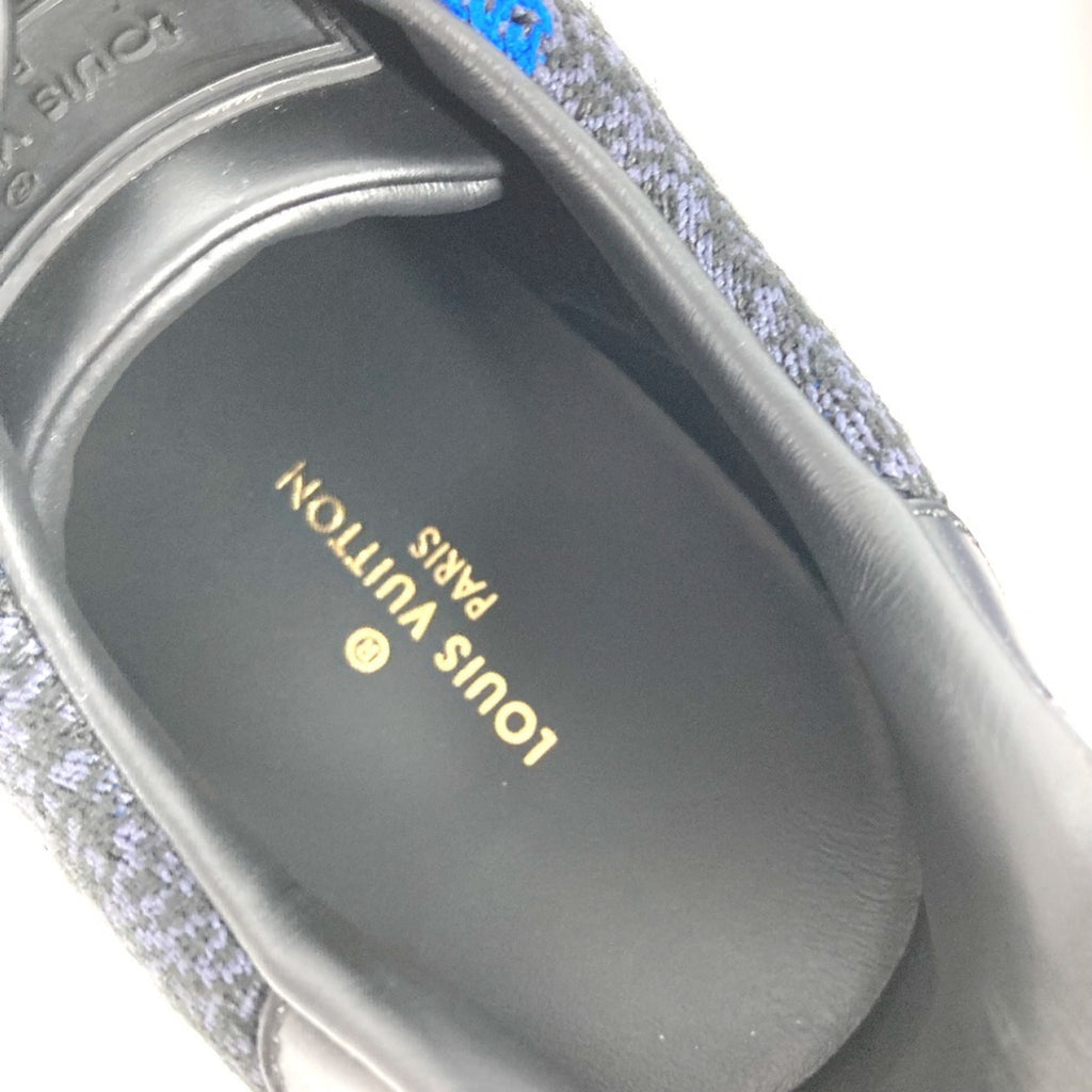 LOUIS VUITTON Damier leather sneakers for men, blue