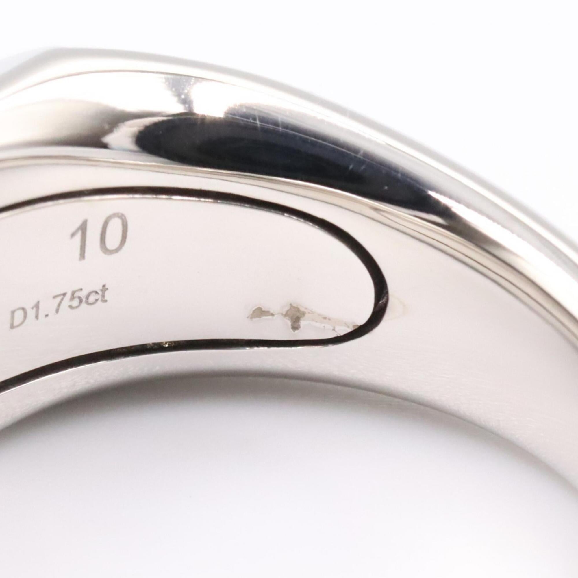 Prada Signet Ring, Diamond 18K White Gold (18KWG), Women's, Silver Tone, Clear 1JA178 — Like New