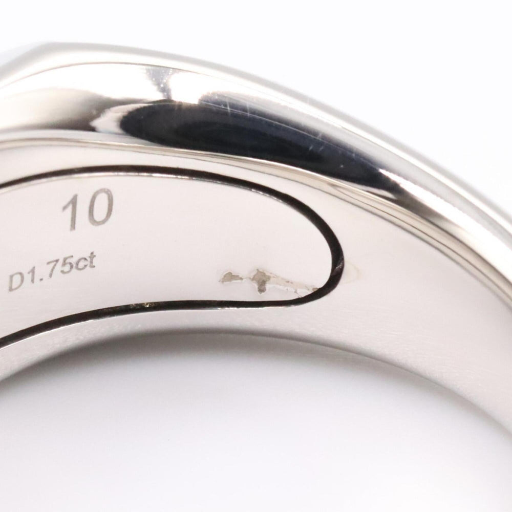 Prada Signet Ring, Diamond 18K White Gold (18KWG), Women's, Silver Tone, Clear 1JA178 — Like New