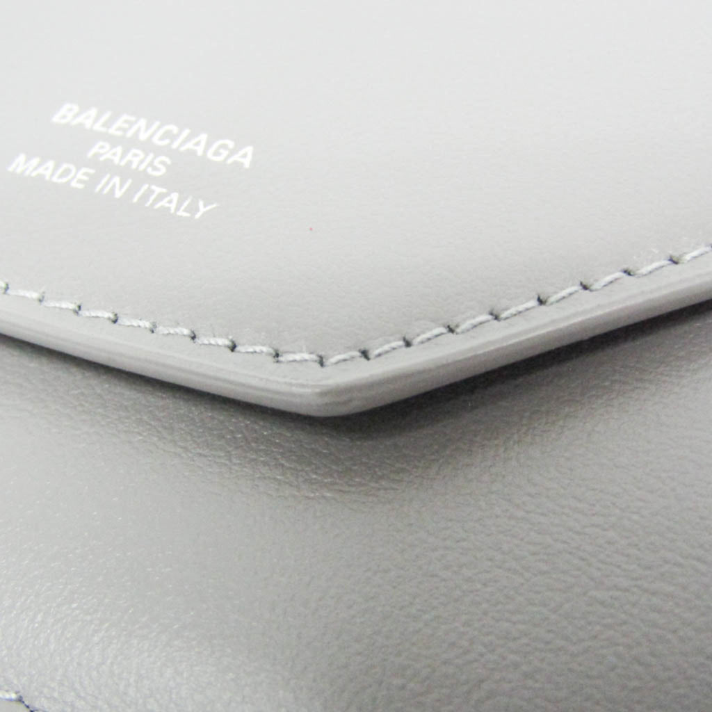 Balenciaga Envelope 736730 Women's Leather Wallet (tri-fold) Gray