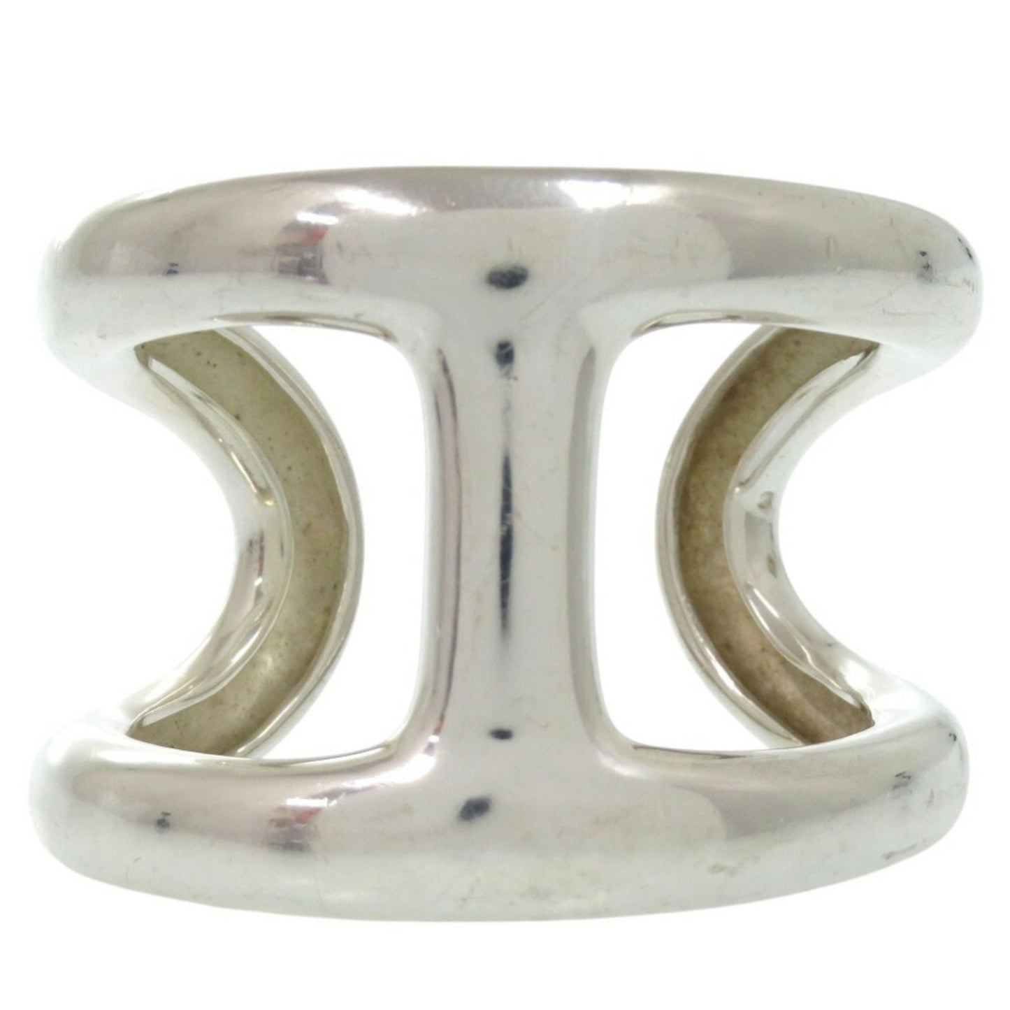 Hermes OSMOSE Bracelet Cuff Bangle SV925 Silver 0181HERMES