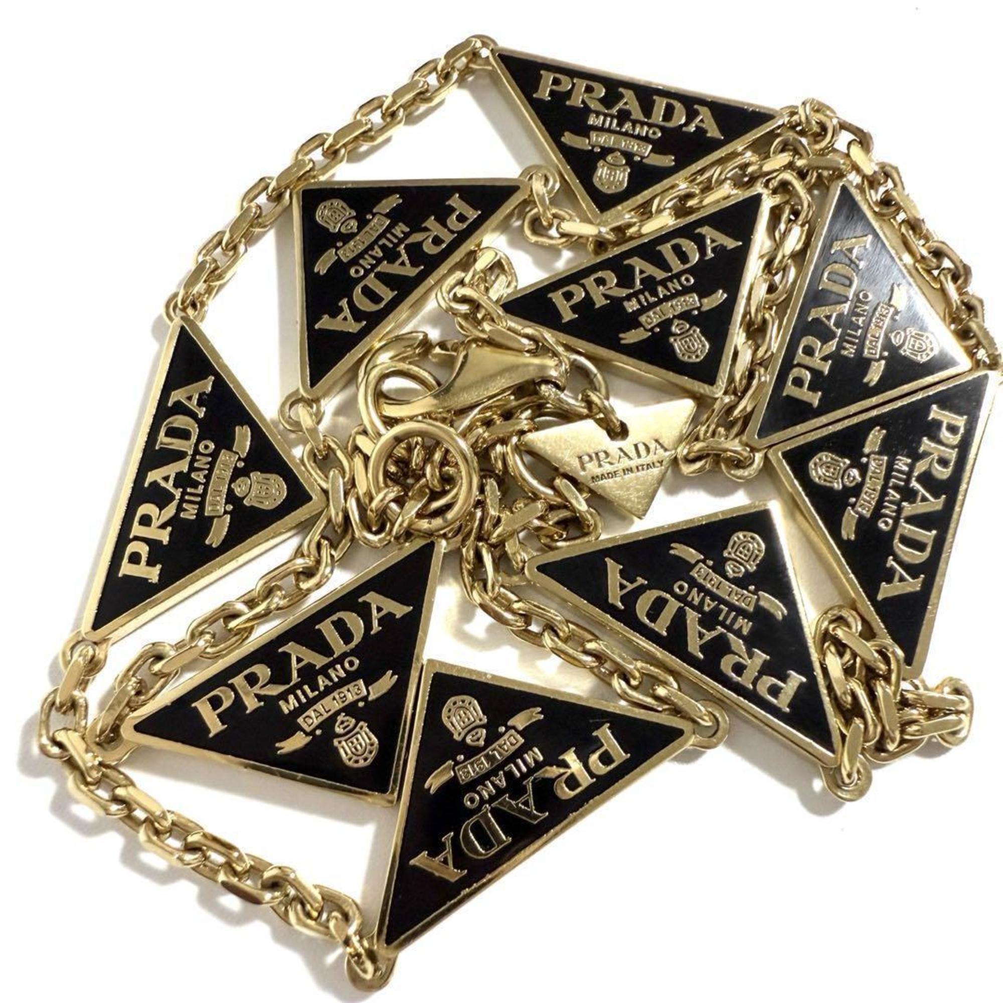 Prada Women's Enamel Metal Necklace Pendant