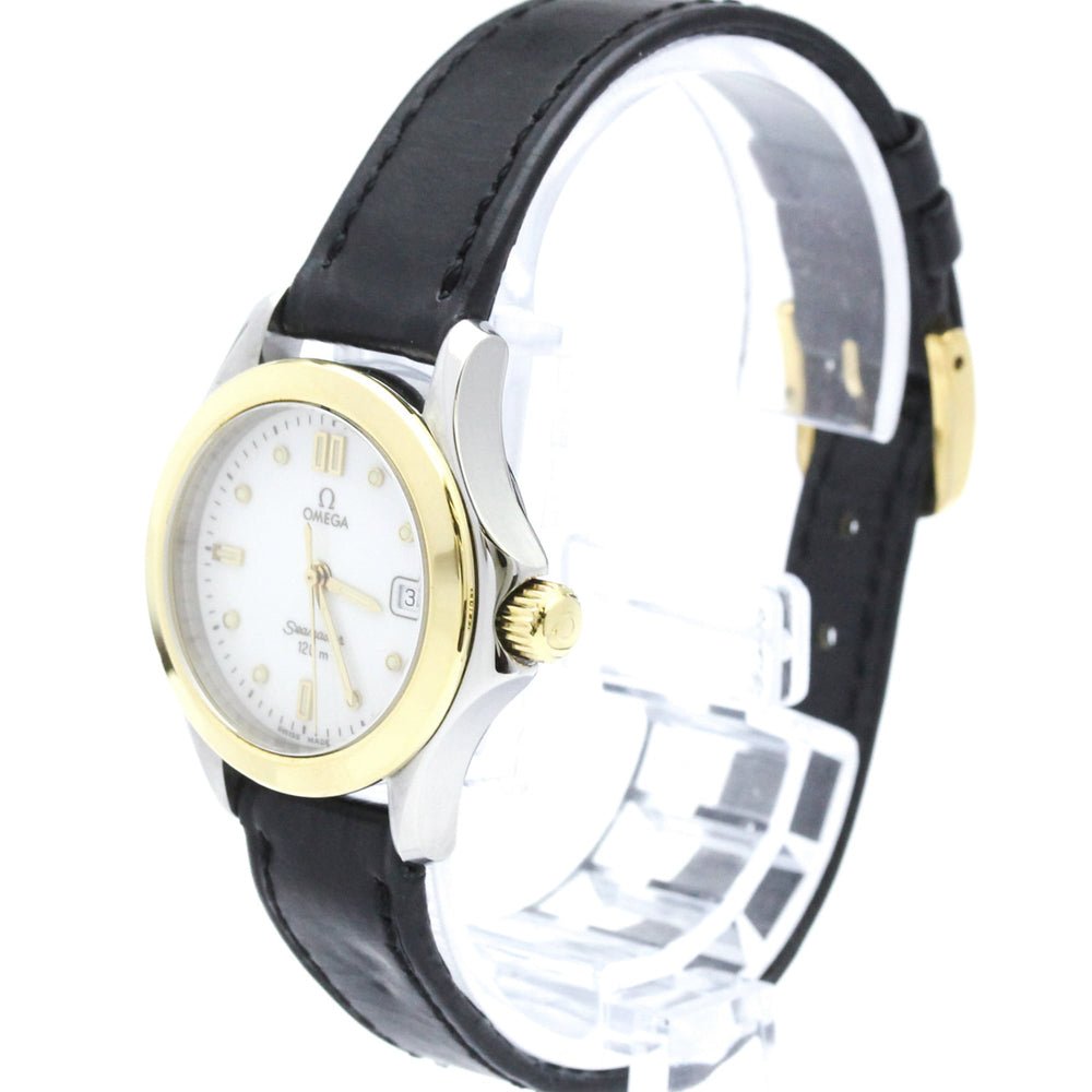 OMEGA Seamaster 120M 18K Gold Steel Quartz Ladies Watch 2471.20 Polished — Very Good