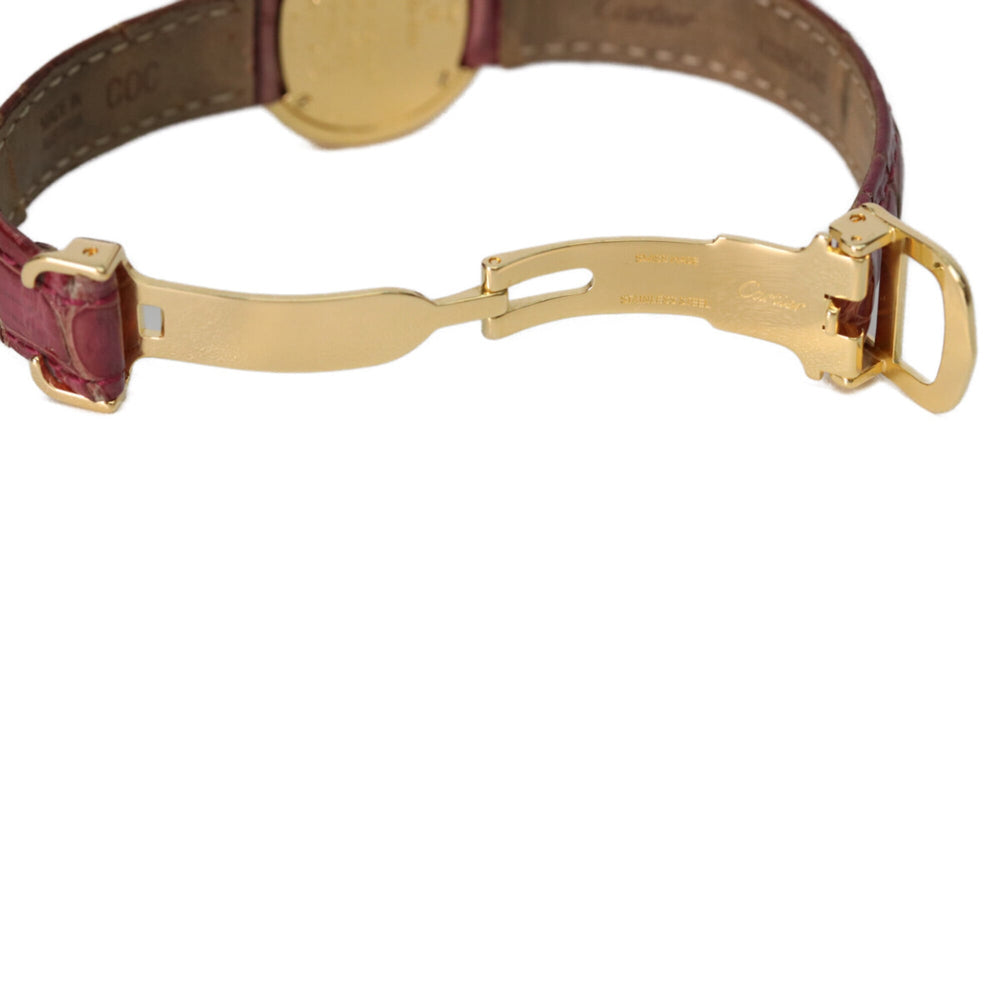 Cartier 925 W1010644 Must Trinity Vermeil SM Side Quartz Watch Gold White Dial Ladies — Very Good