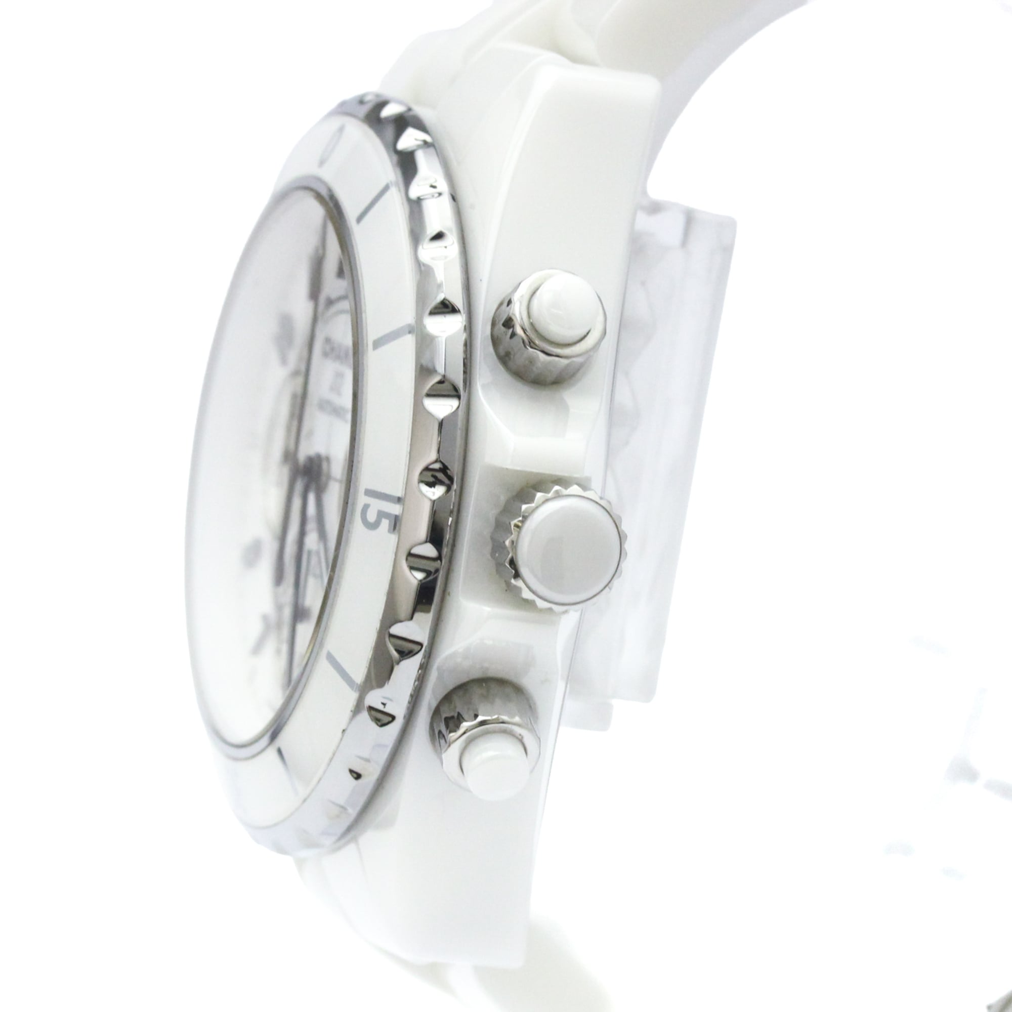 CHANEL J12 Chronograph Ceramic Automatic Mens Watch H1007 Polished — Very Good