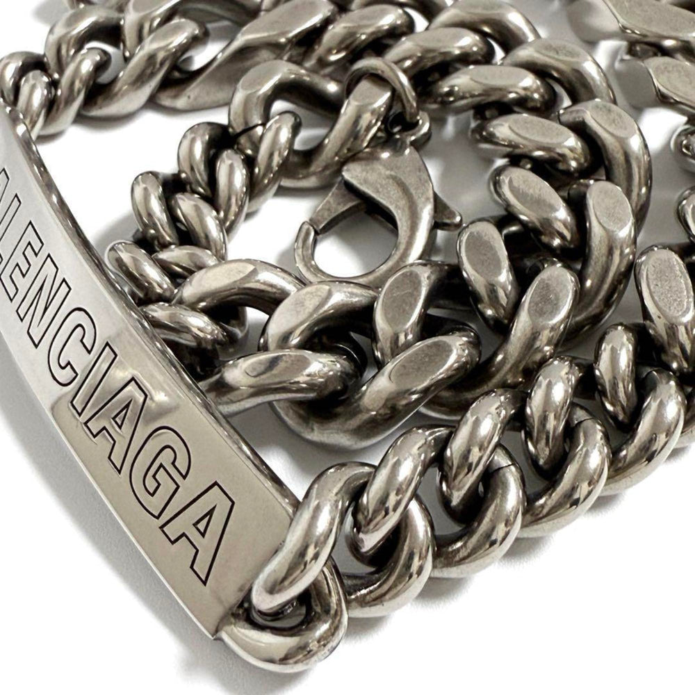Balenciaga Men's Plate Twist Chain Necklace — Like New