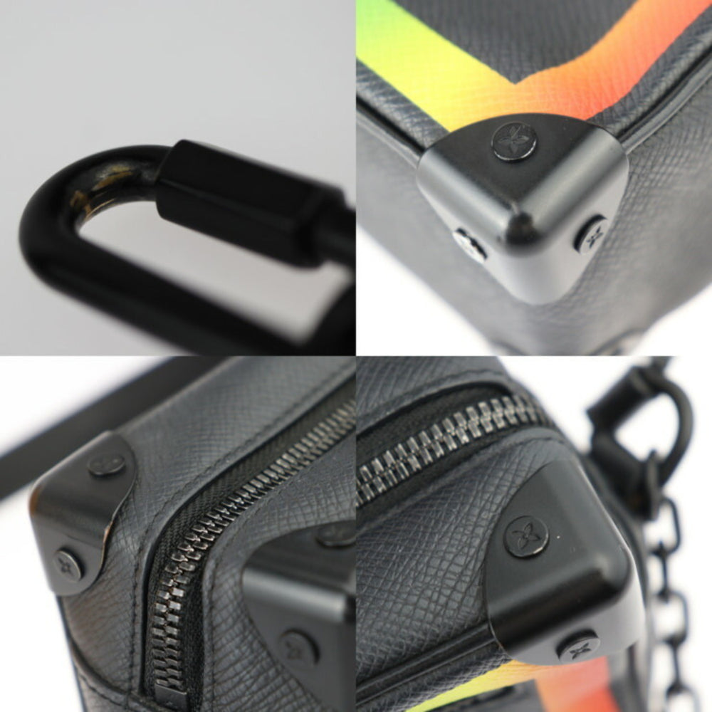 LOUIS VUITTON Louis Vuitton Mini Soft Trunk Taiga Shoulder Bag M30351 Leather Black Rainbow Pochette 2412063010061R1 — Like New