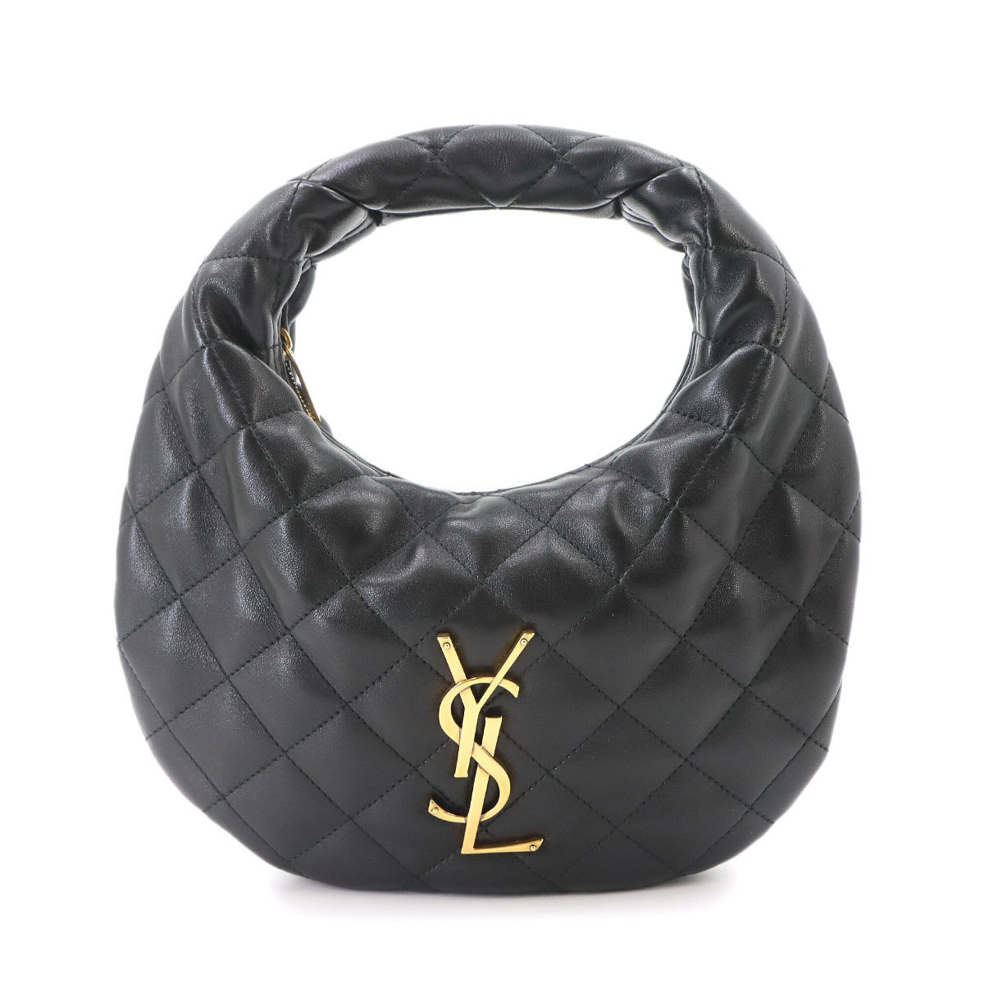 Saint Laurent Icarino Handbag, Leather, Black, 851689, Gold Hardware — New - Store Return