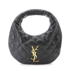 Saint Laurent Icarino Handbag, Leather, Black, 851689, Gold Hardware — New - Store Return