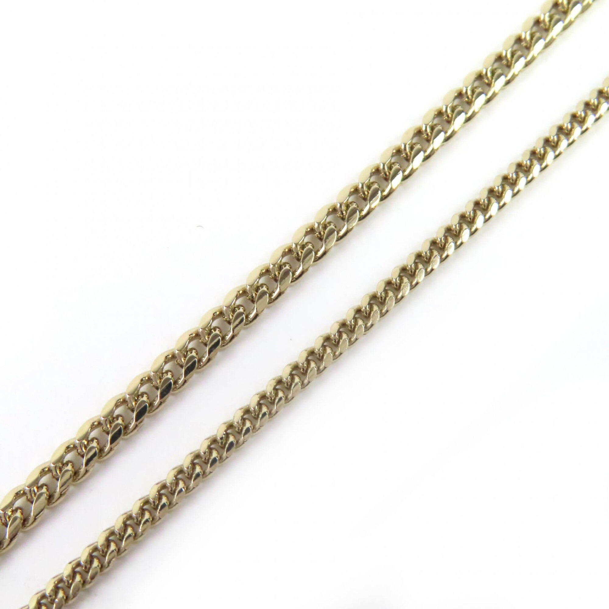 CHANEL C23B ABB655 Coco Mark Metal Strass Double Heart Chain Brooch Gold Women's — Like New