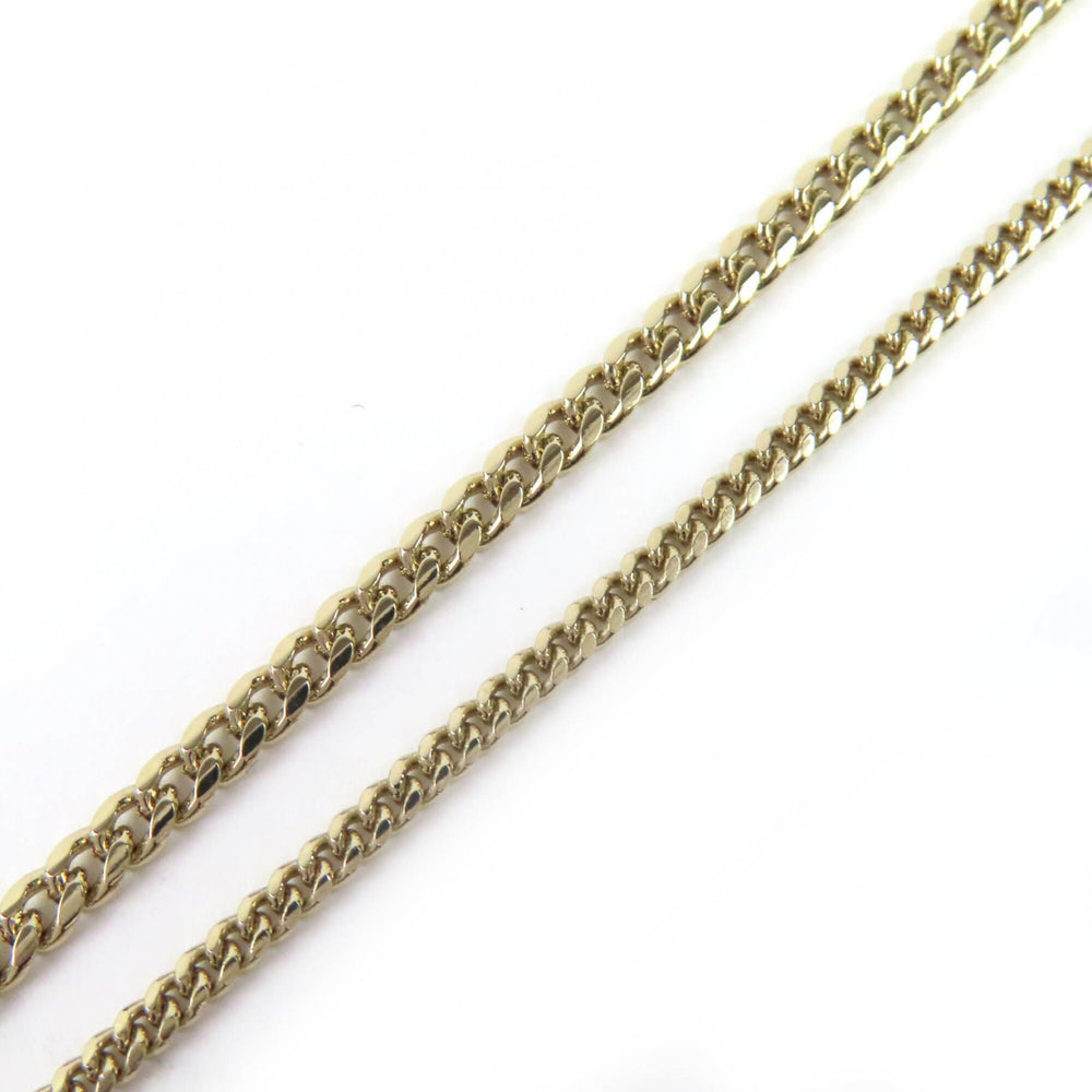 CHANEL C23B ABB655 Coco Mark Metal Strass Double Heart Chain Brooch Gold Women's — Like New