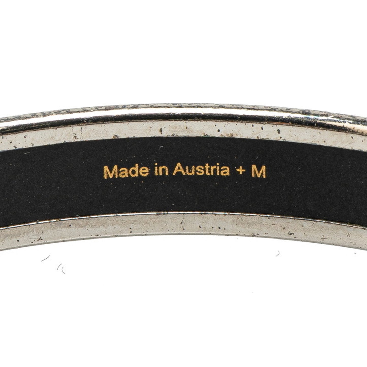 Hermes enamel bangle silver white multicolor metal women's HERMES