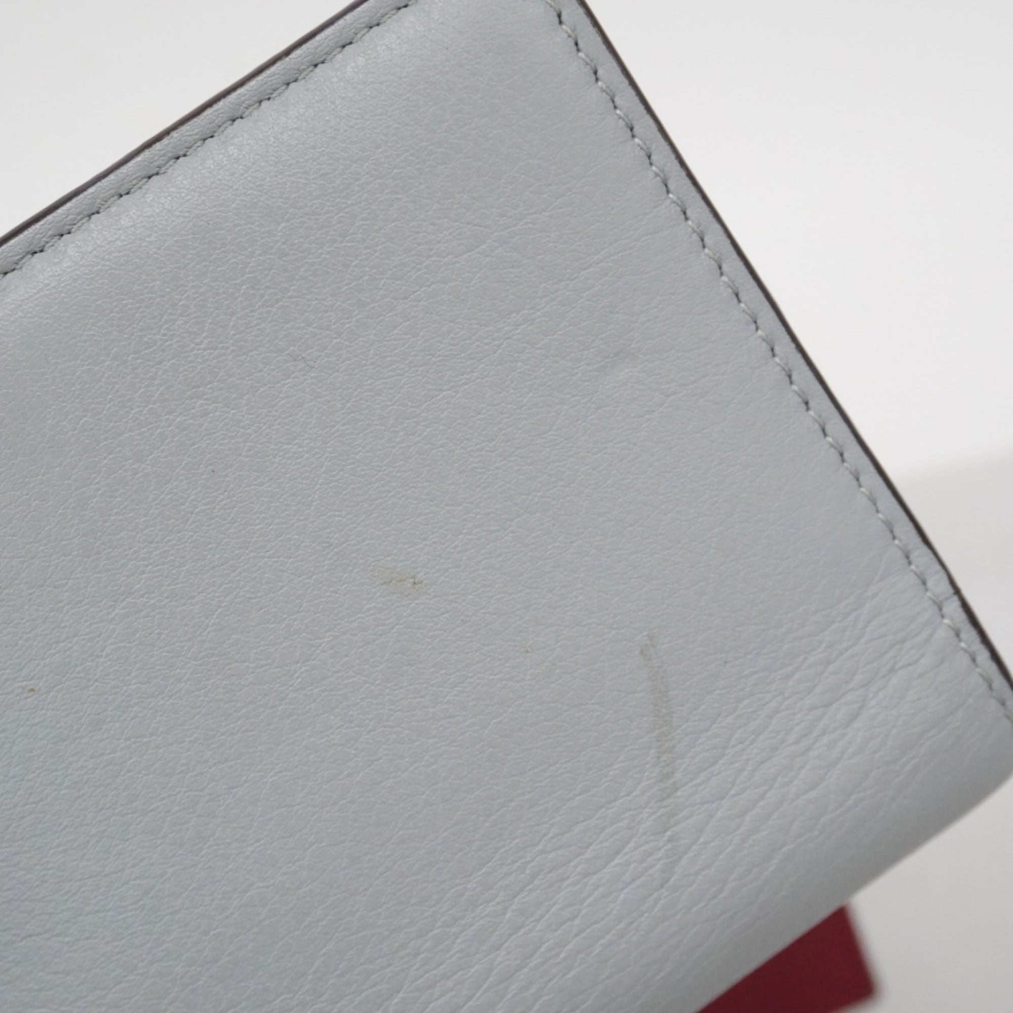 Fendi leather wallet in grey and red for women