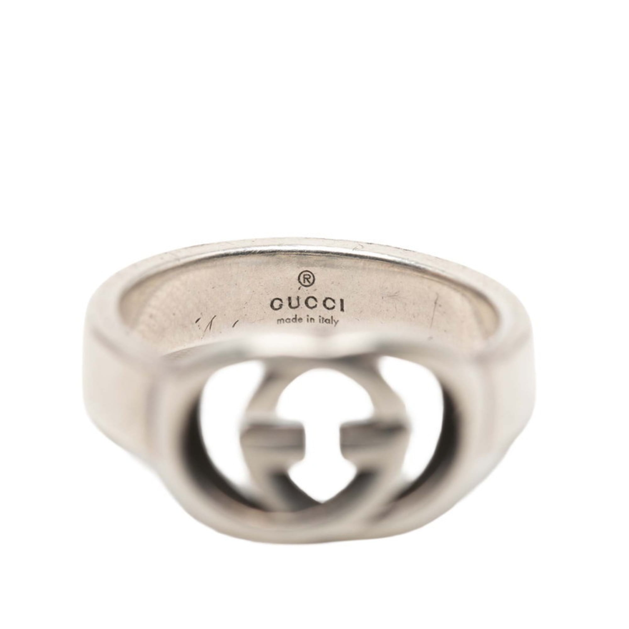 Gucci Interlocking G Ring #15 SV925 Silver Women's GUCCI