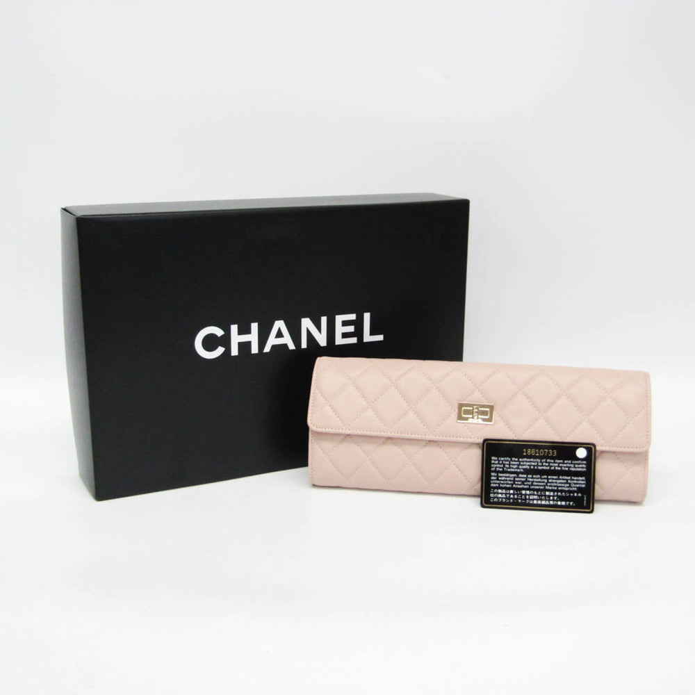 Chanel Matelasse 2.55 Jewelry Case Women's Leather Clutch Bag Light Pink — Like New