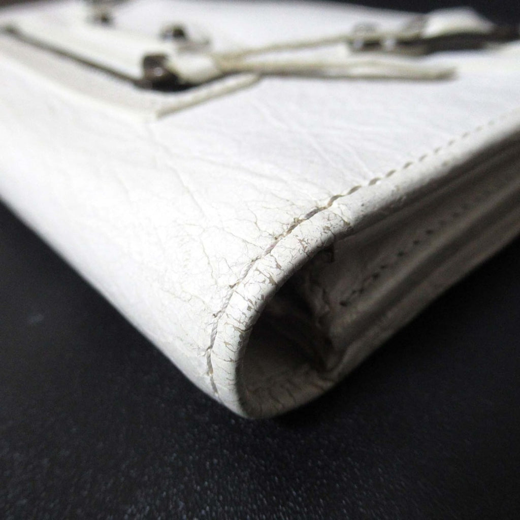 BALENCIAGA Classic Money Long Wallet, 163471, Off-White, for Men and Women, with Bill Compartment, Card Slots, Coin Purse