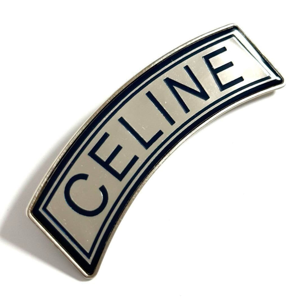 Celine Men's Women's Brooch Pin Badge Logo Blue — Like New