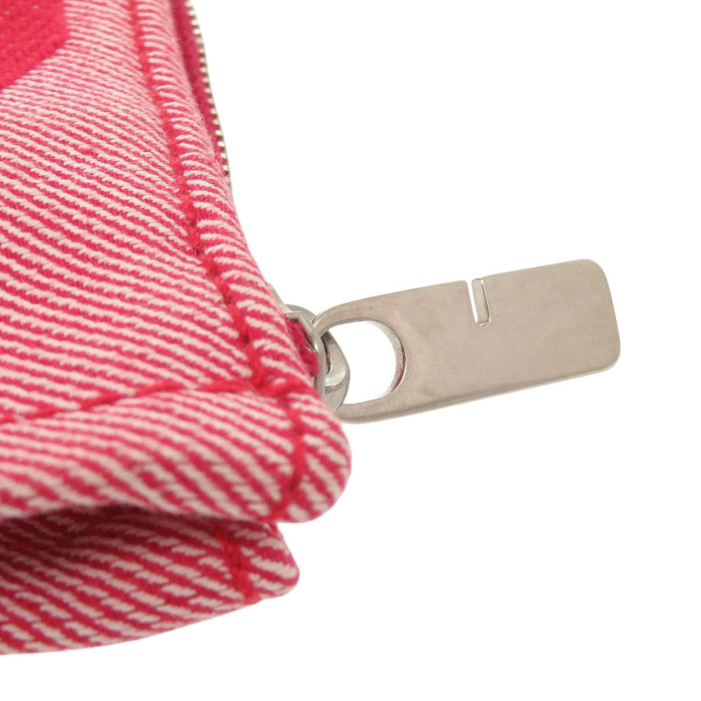 Like new Burberry 8082221 Canvas Red Clutch Bag Pouch 1002 BURBERRY — Like New