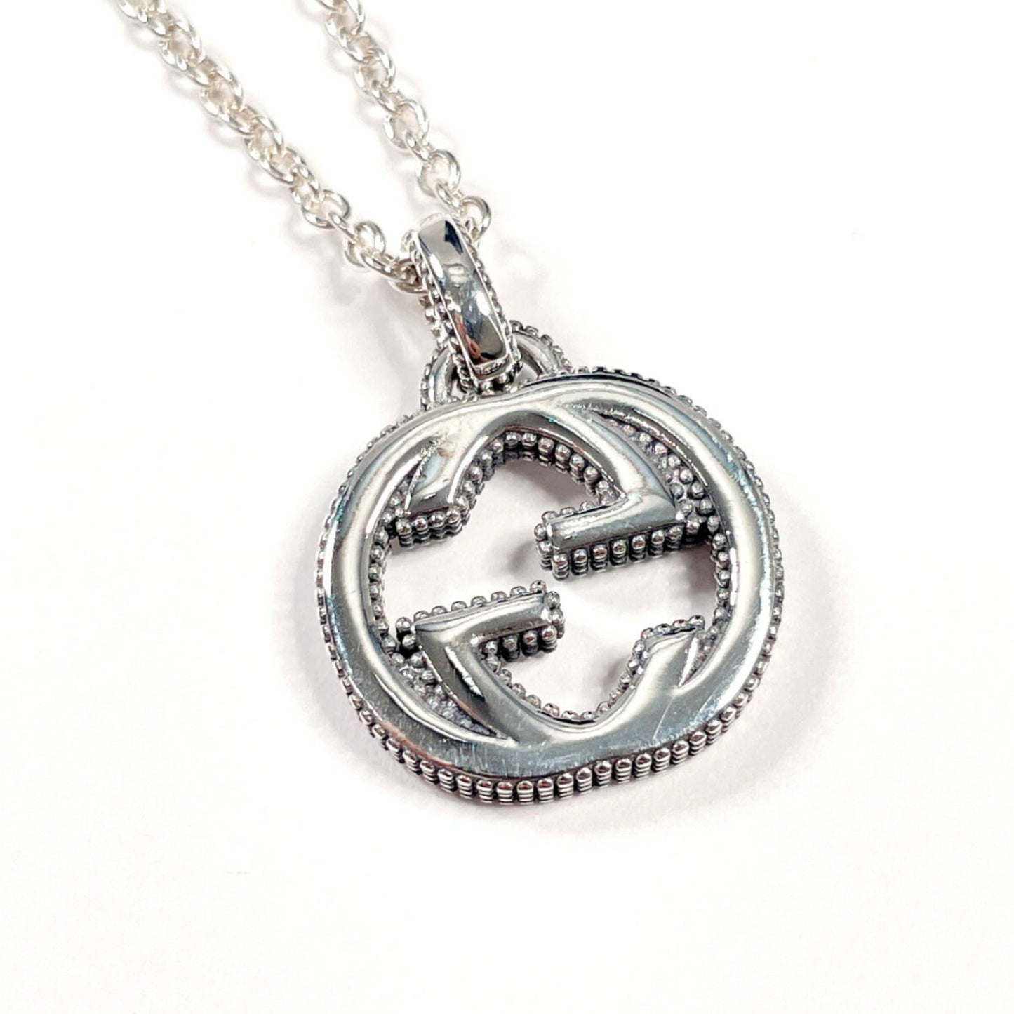 GUCCI Interlocking G Necklace in 925 Sterling Silver, Unisex