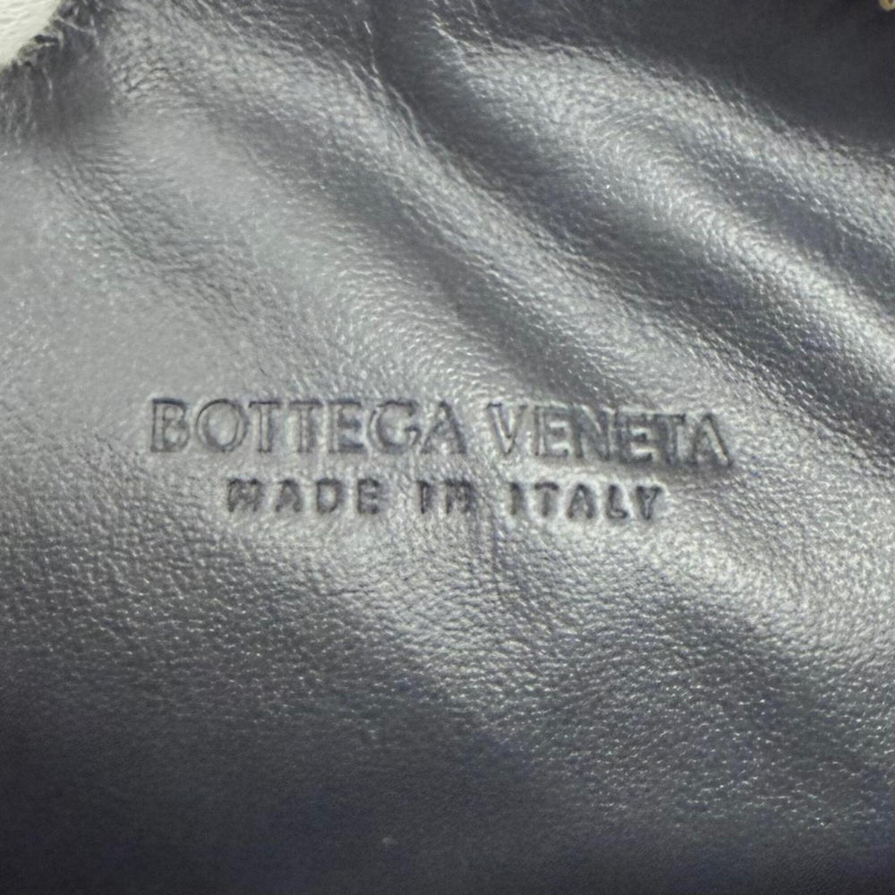 BOTTEGA VENETA 754443 Wallace Intrecciato Leather Handbag, Dark Gray, Made in Italy, Women's, with Dust Bag — Like New