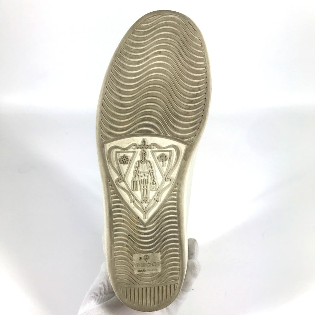 GUCCI 598527 Ace logo two-tone shoes, low-top leather sneakers with Interlocking G, women's white