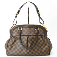 LOUIS VUITTON Trevi GM Ebene Damier Brown Shoulder Bag Handbag N51998 — Like New