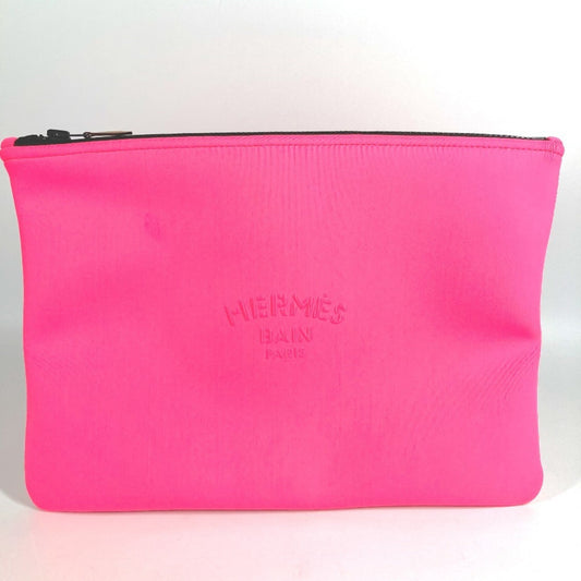 HERMES True Toilet Neoban GM clutch bag, makeup pouch, multi-purpose polyamide and elastane, men's women's, pink