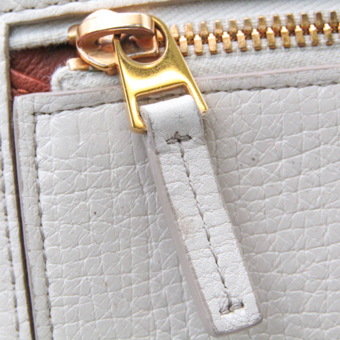 Bottega Veneta Palmerato 576637 Women's Leather Wallet (tri-fold) Off-white